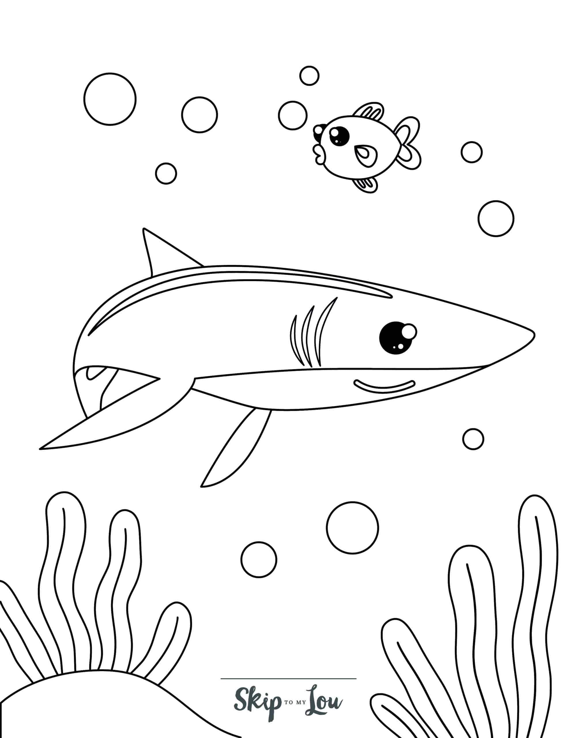 Dive into fun with free shark coloring pages for kids skip to my lou