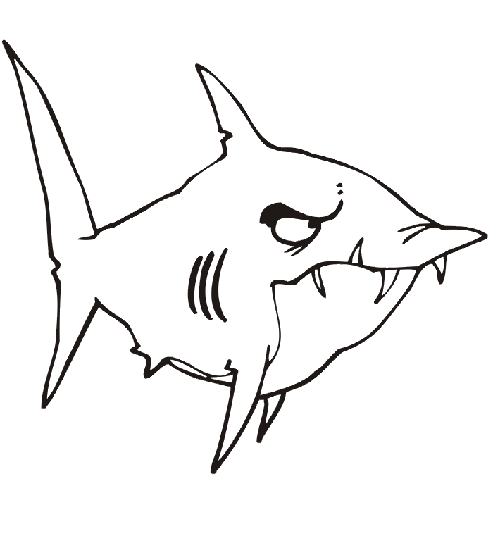 Shark coloring page chunky shark
