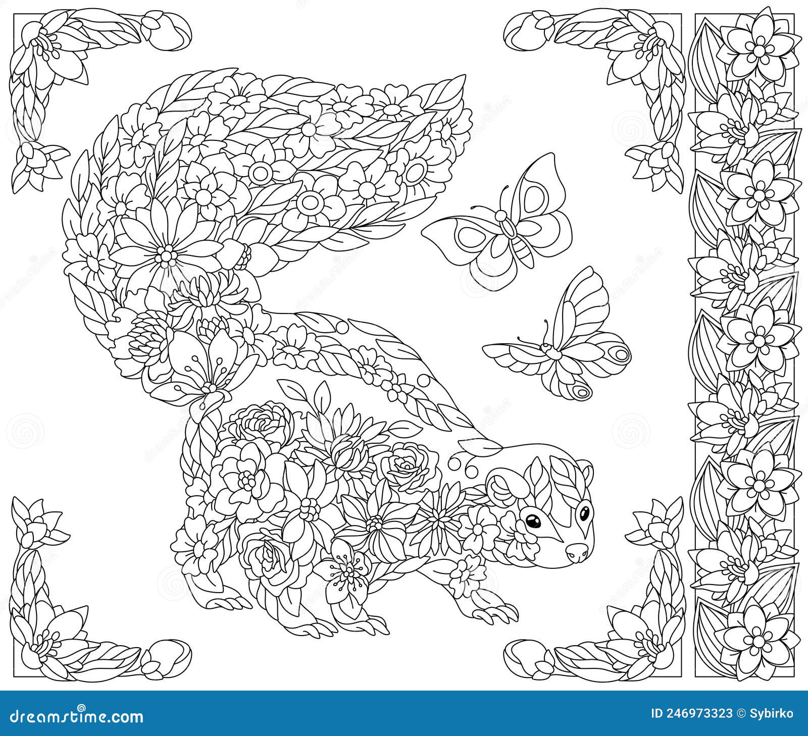 Skunk coloring page stock illustrations â skunk coloring page stock illustrations vectors clipart