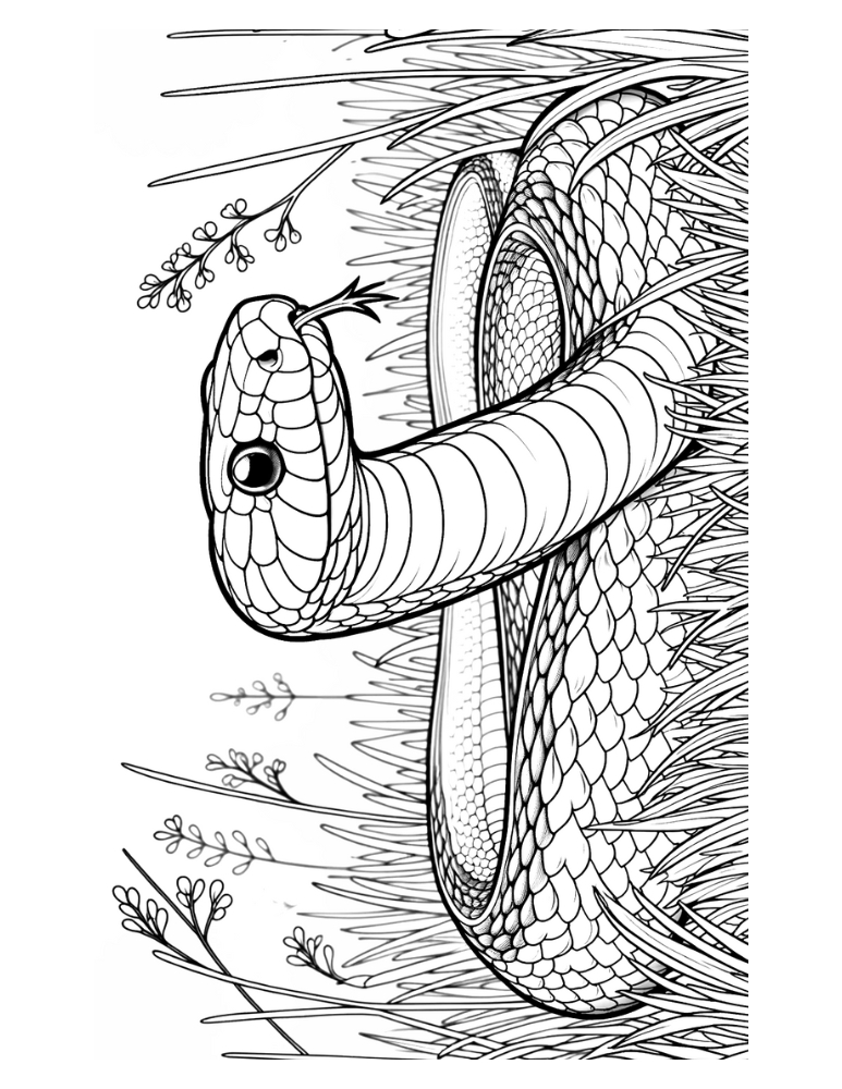 Free printable snake coloring pages