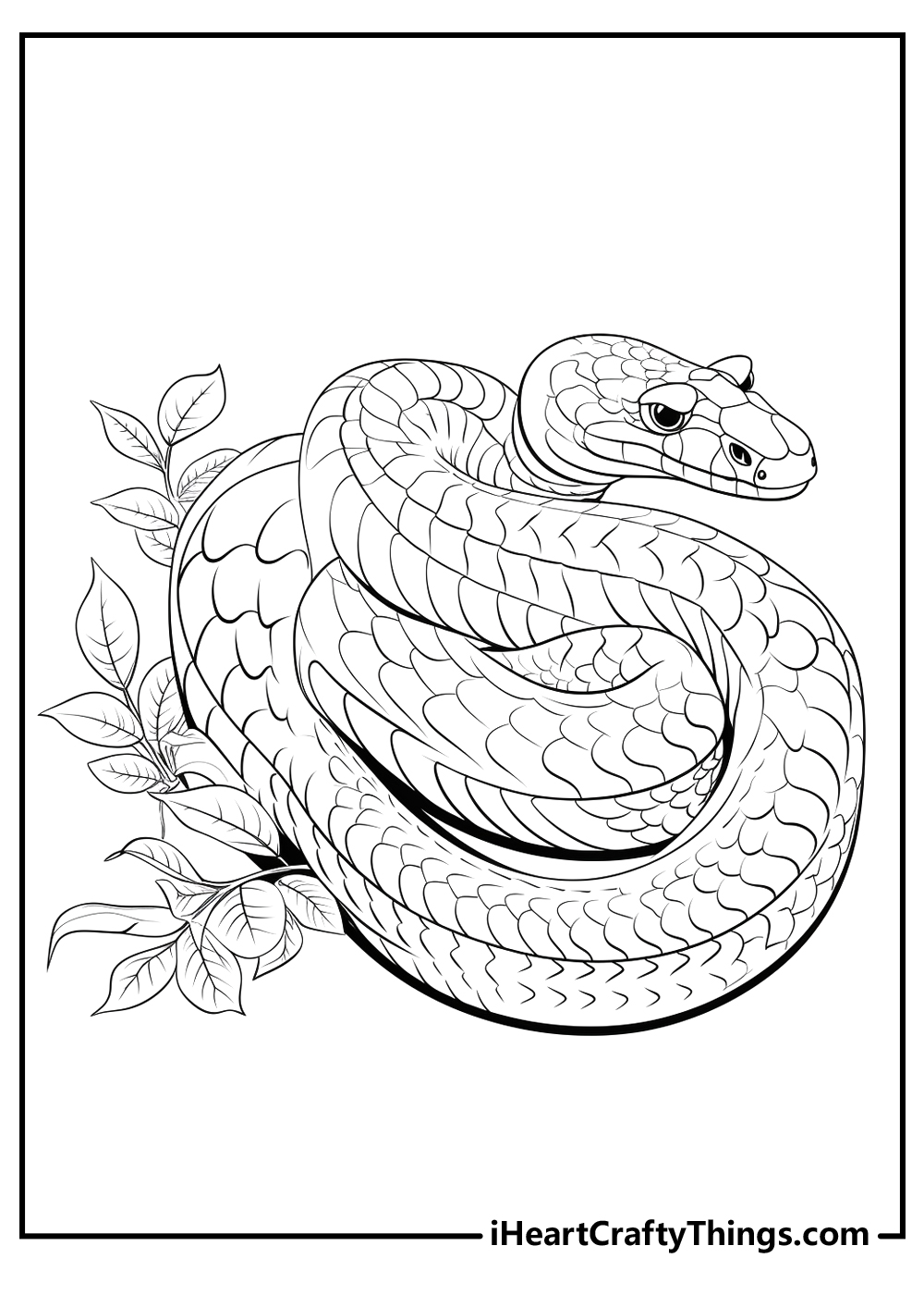 Snake coloring pages free printables