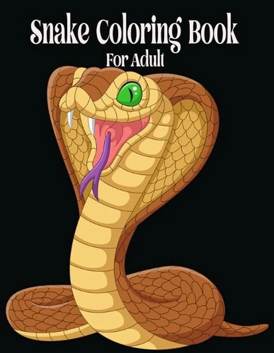 Snake coloring book for adult stress relief coloring book realistic snakes