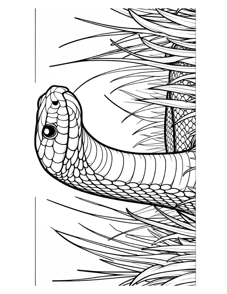 Free printable snake coloring pages