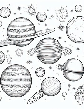 Solar system coloring pages by our learning story tpt