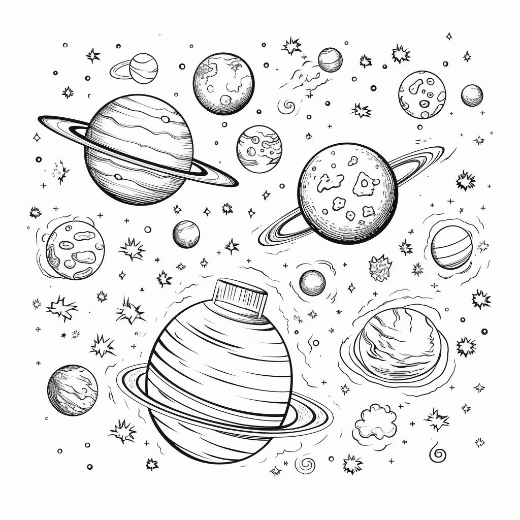 Solar system coloring pages