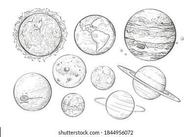 Solar system sketch images stock photos d objects vectors