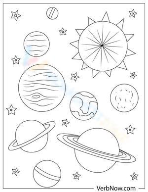 Free printable solar system coloring pages for kids