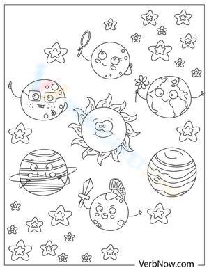 Free printable solar system coloring pages for kids