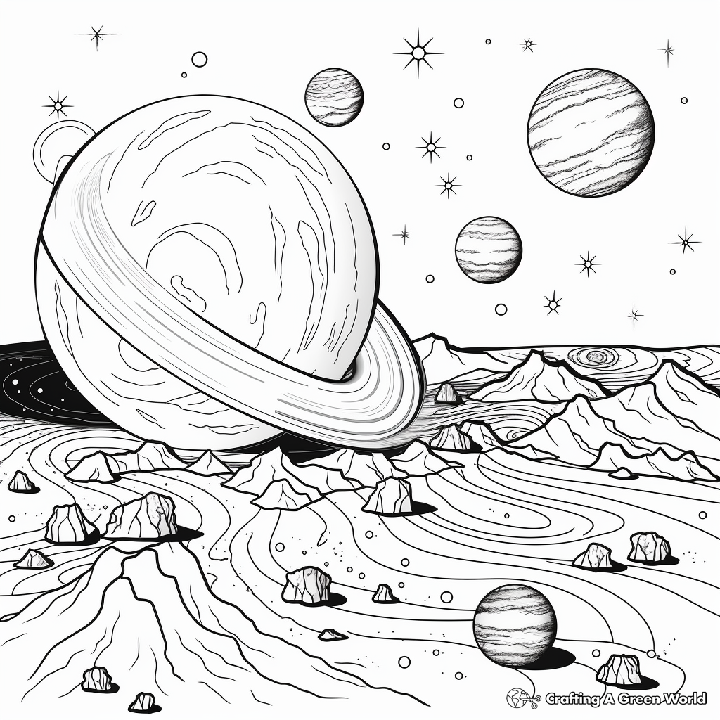 Solar system coloring pages