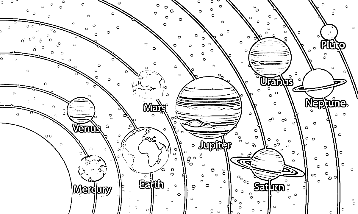 Solar system coloring pages