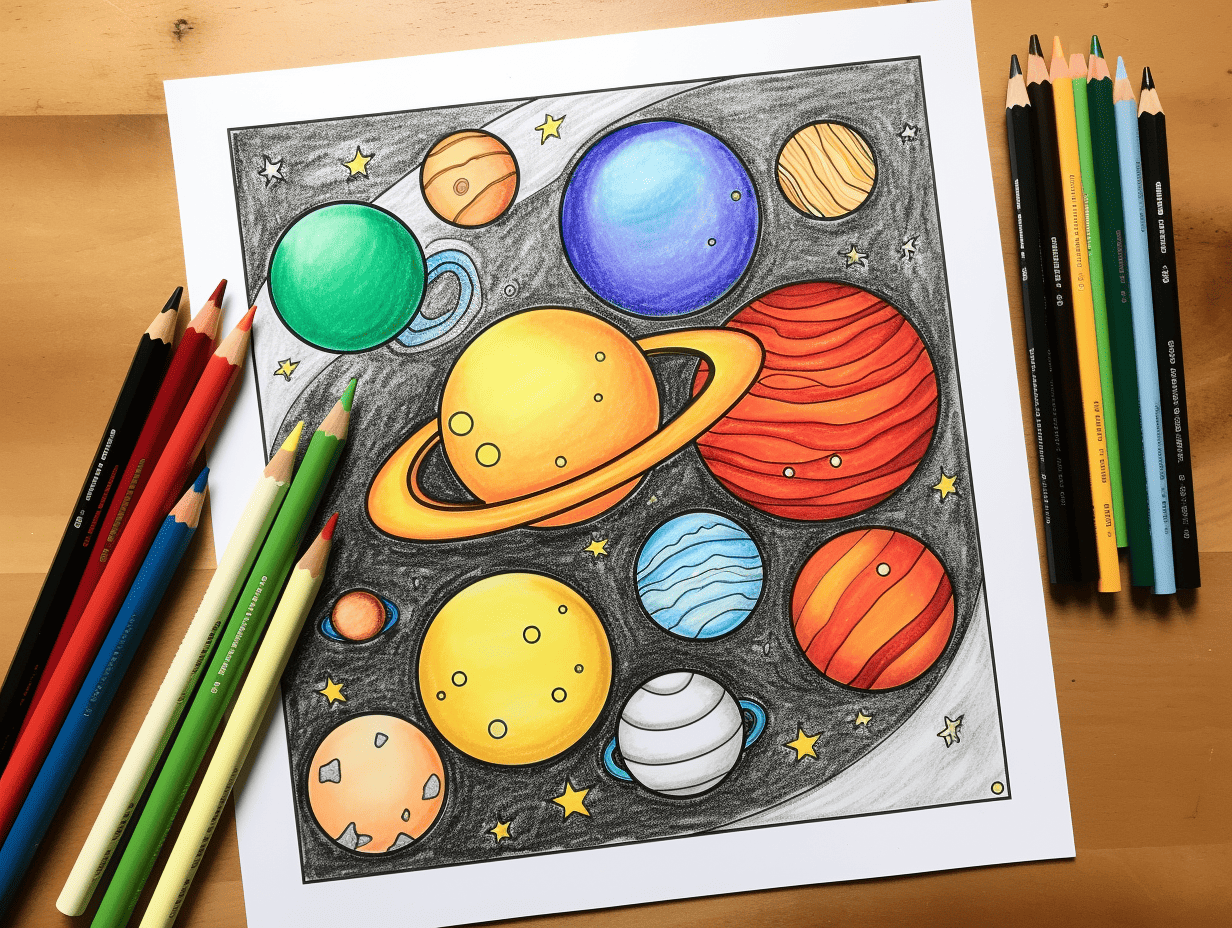 Outer space coloring pages free printable sheets