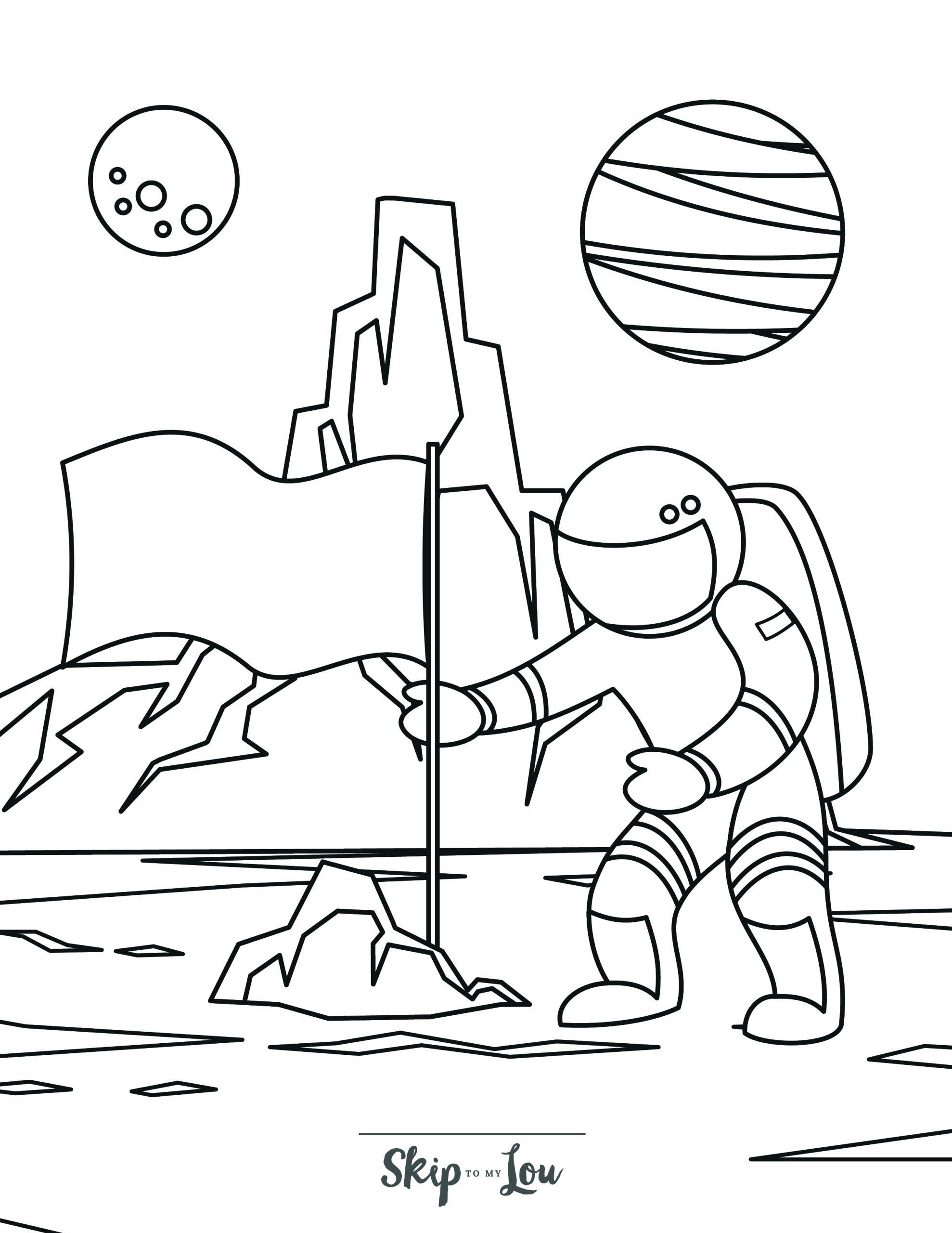 Space coloring pages