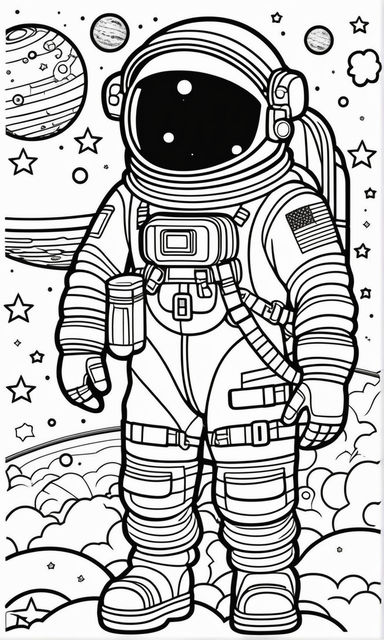 Empty abstract coloring page