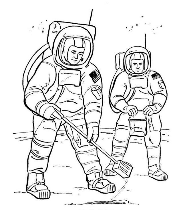 Kids will love this little and realistic astronaut coloring page full of astronauts and space scâ space coloring pages moon coloring pages online coloring pages