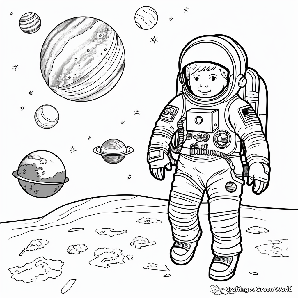 Realistic solar system coloring pages