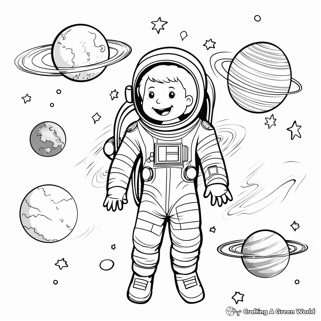 Realistic solar system coloring pages