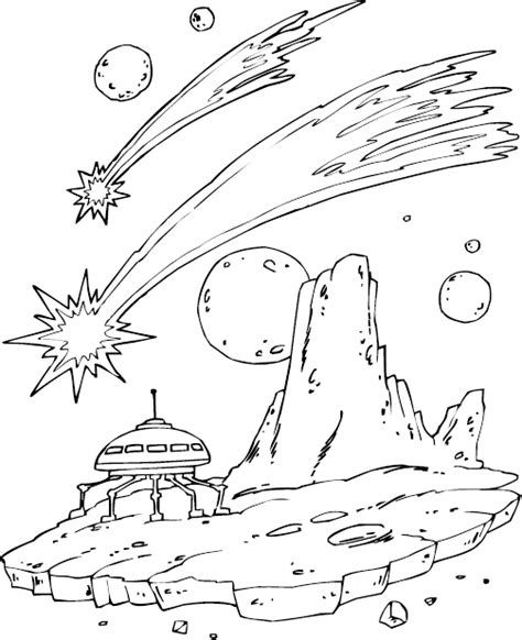 Space coloring pages