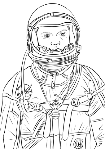 John glenn coloring page free printable coloring pages