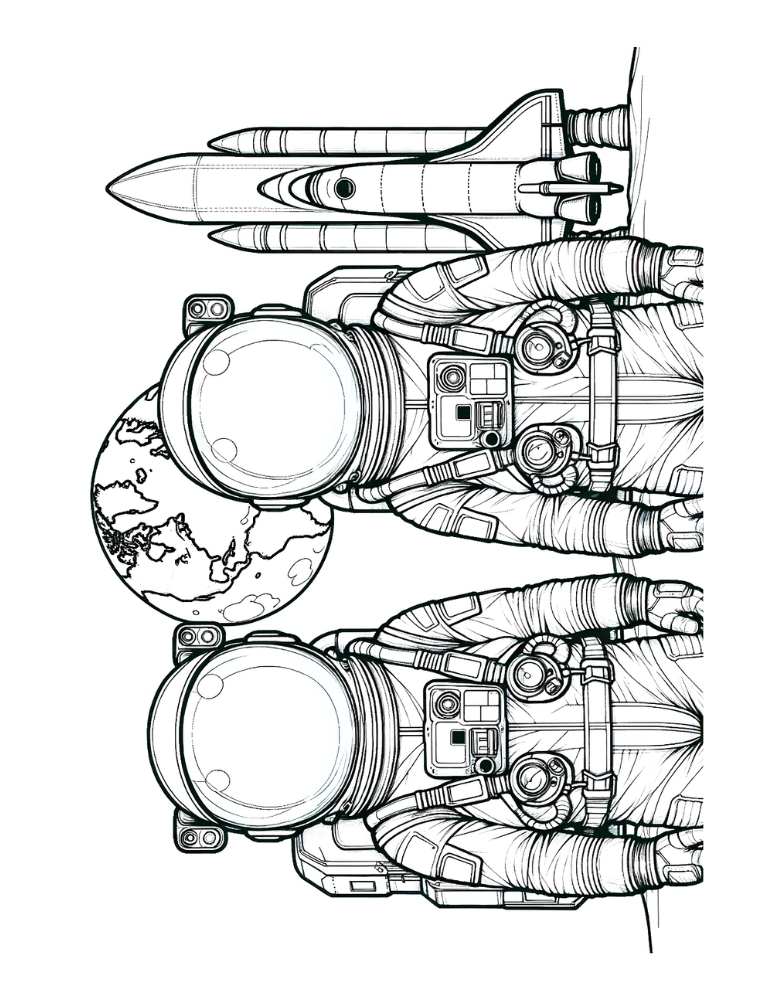 Free astronaut coloring pages for kids