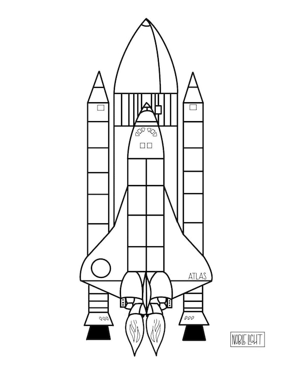 Space shuttle coloring page