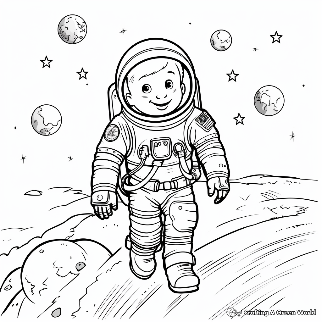 Realistic solar system coloring pages