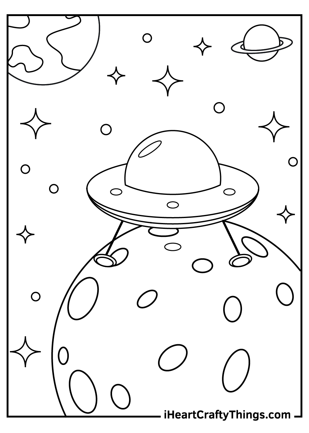 Outer space coloring pages free printables