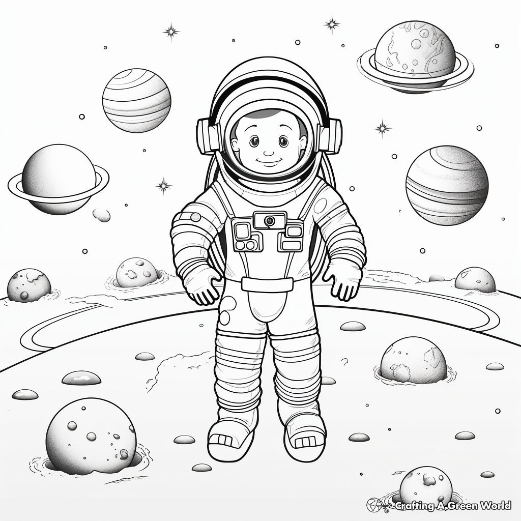 Realistic solar system coloring pages