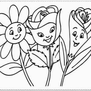 Spring flowers coloring pages printable for free download