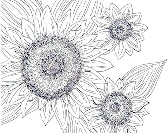 Sunflower coloring page