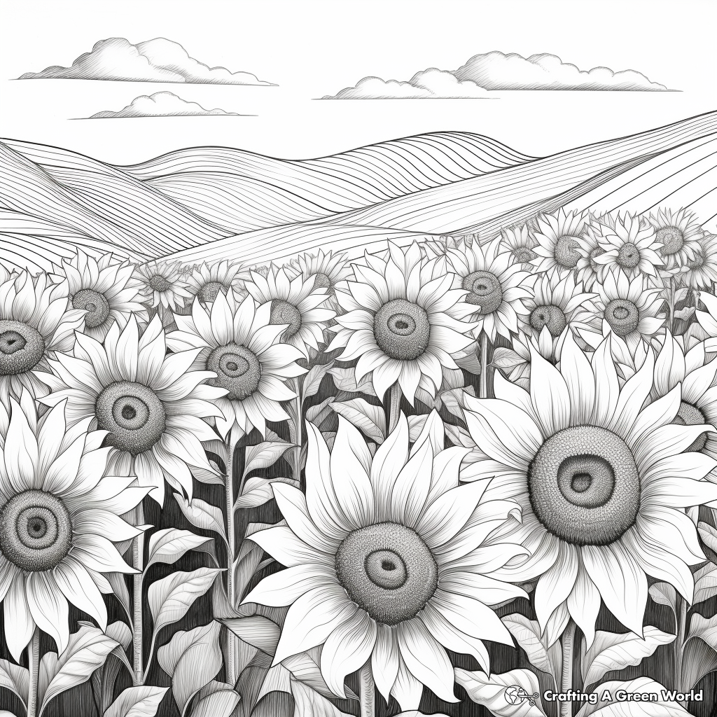 Sunflower coloring pages