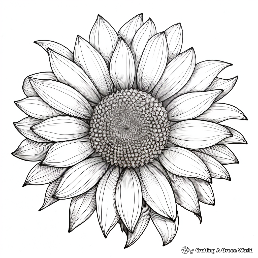 Sunflower coloring pages