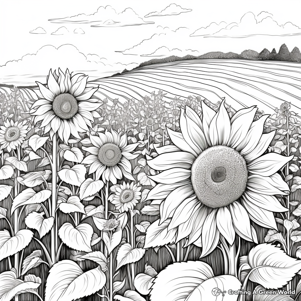 Sunflower coloring pages