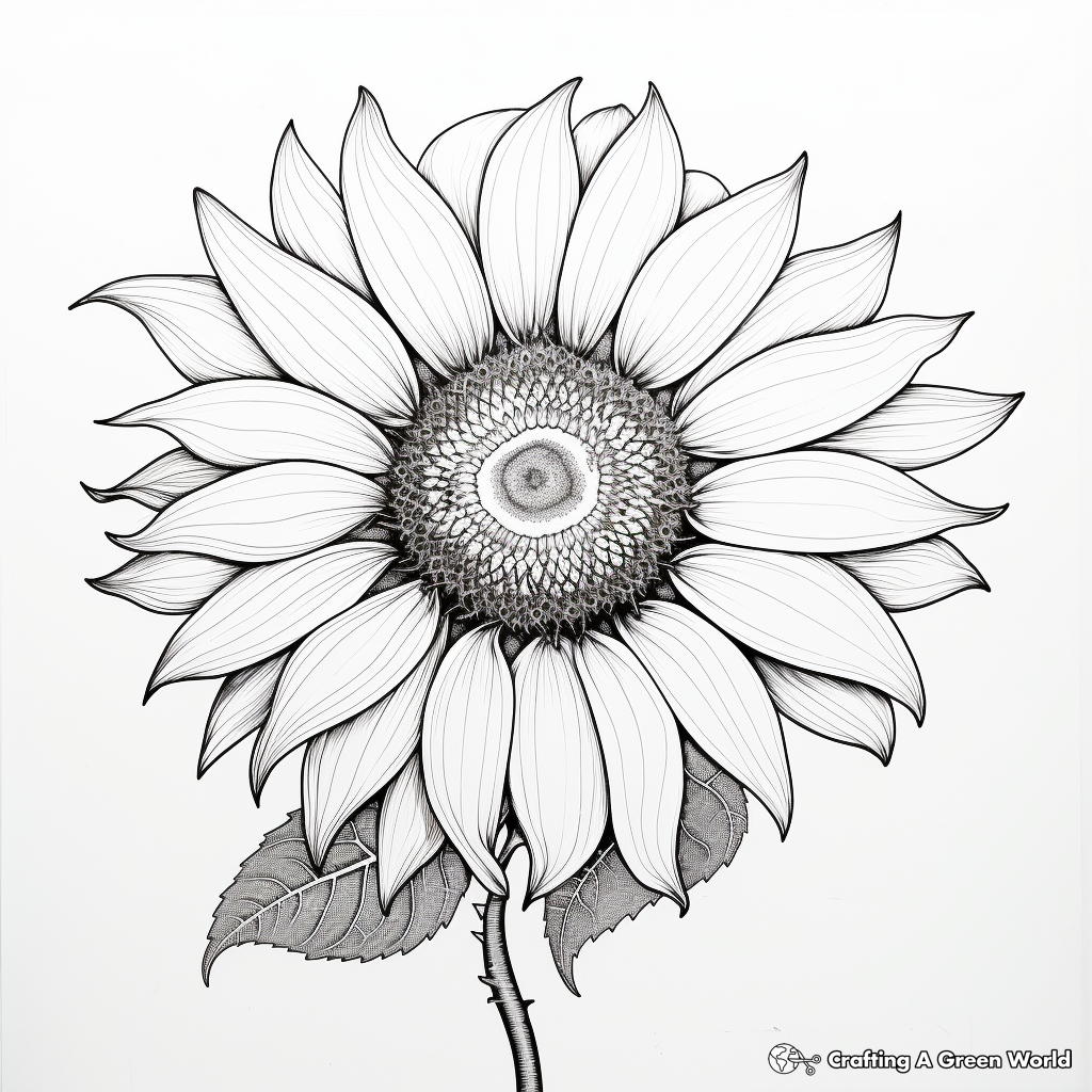 Sunflower coloring pages