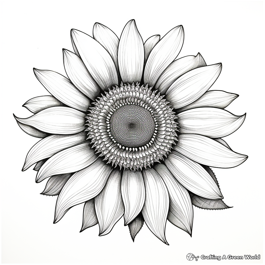 Sunflower coloring pages