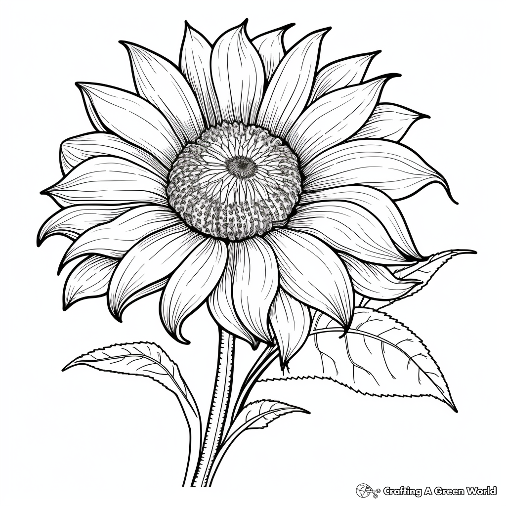 Sunflower coloring pages