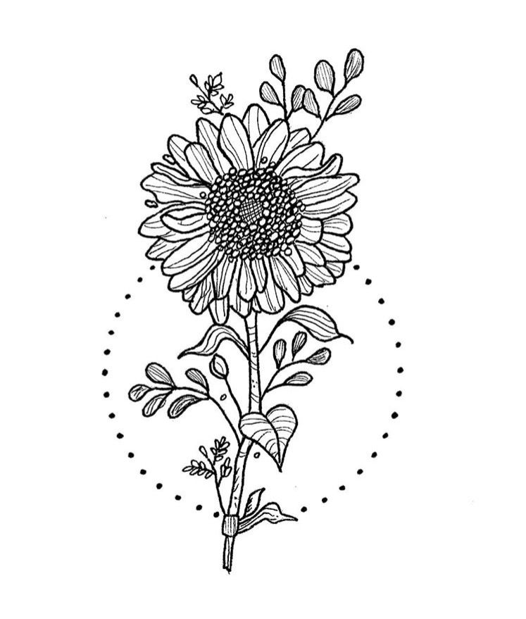 Sunflower coloring page free printable coloring page coloring for adults sunflower coloring pages printable coloring pages sunflower tattoo simple