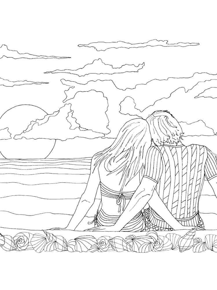 Sunset coloring pages