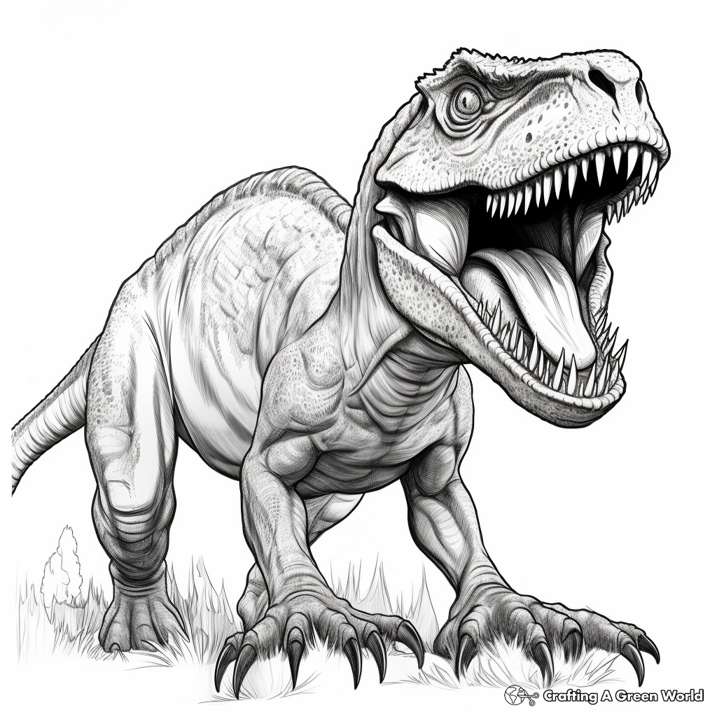 T rex coloring pages