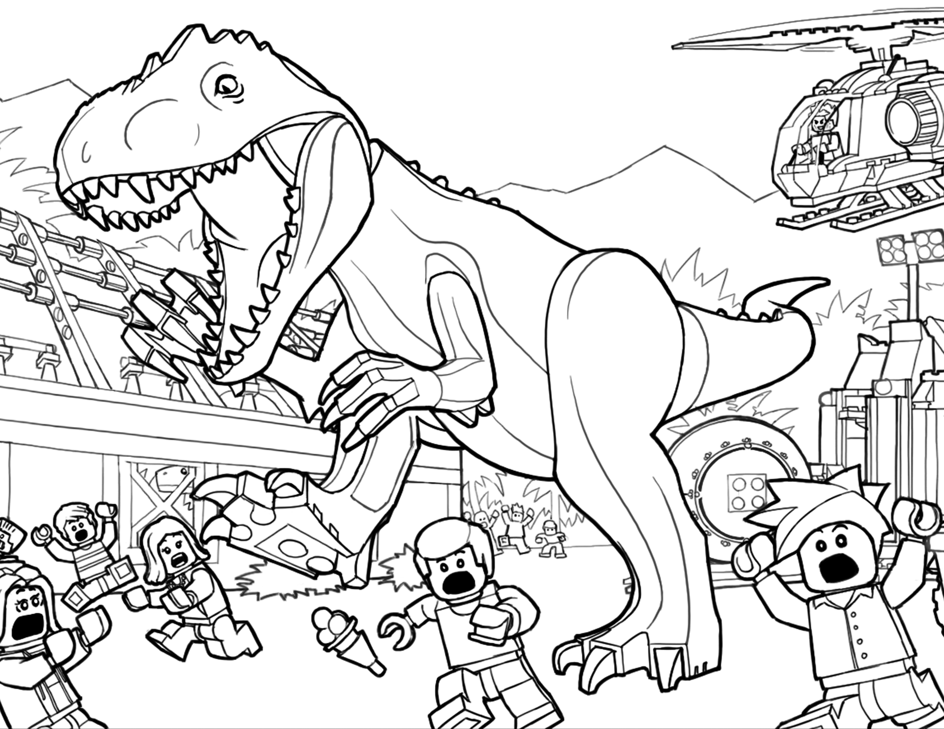 Trex coloring pages