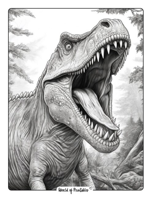 T rex coloring pages