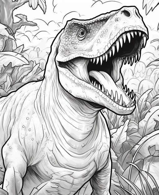 Page t rex coloring page pictures