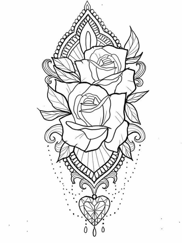 Ausmalbild eine geheime garten mandala tattoo tattoo drawings coloring pages