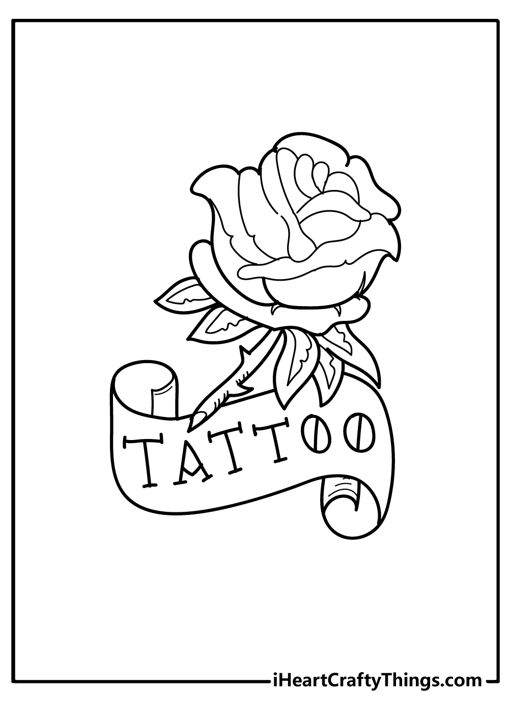 Tattoos coloring pages free printables