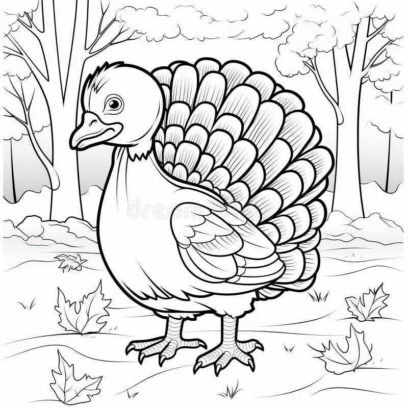 Turkey coloring page stock illustrations â turkey coloring page stock illustrations vectors clipart