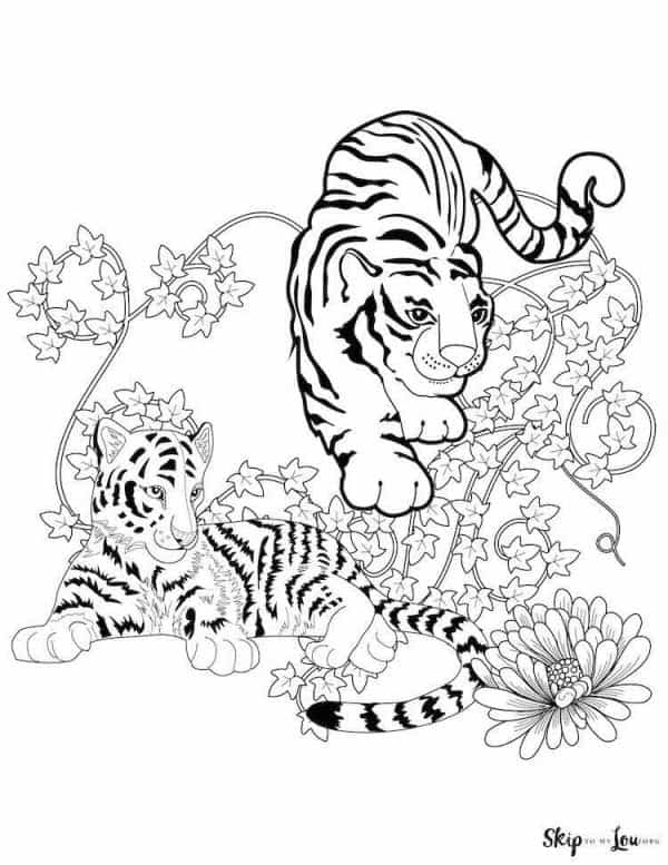Tiger coloring pages skip to my lou