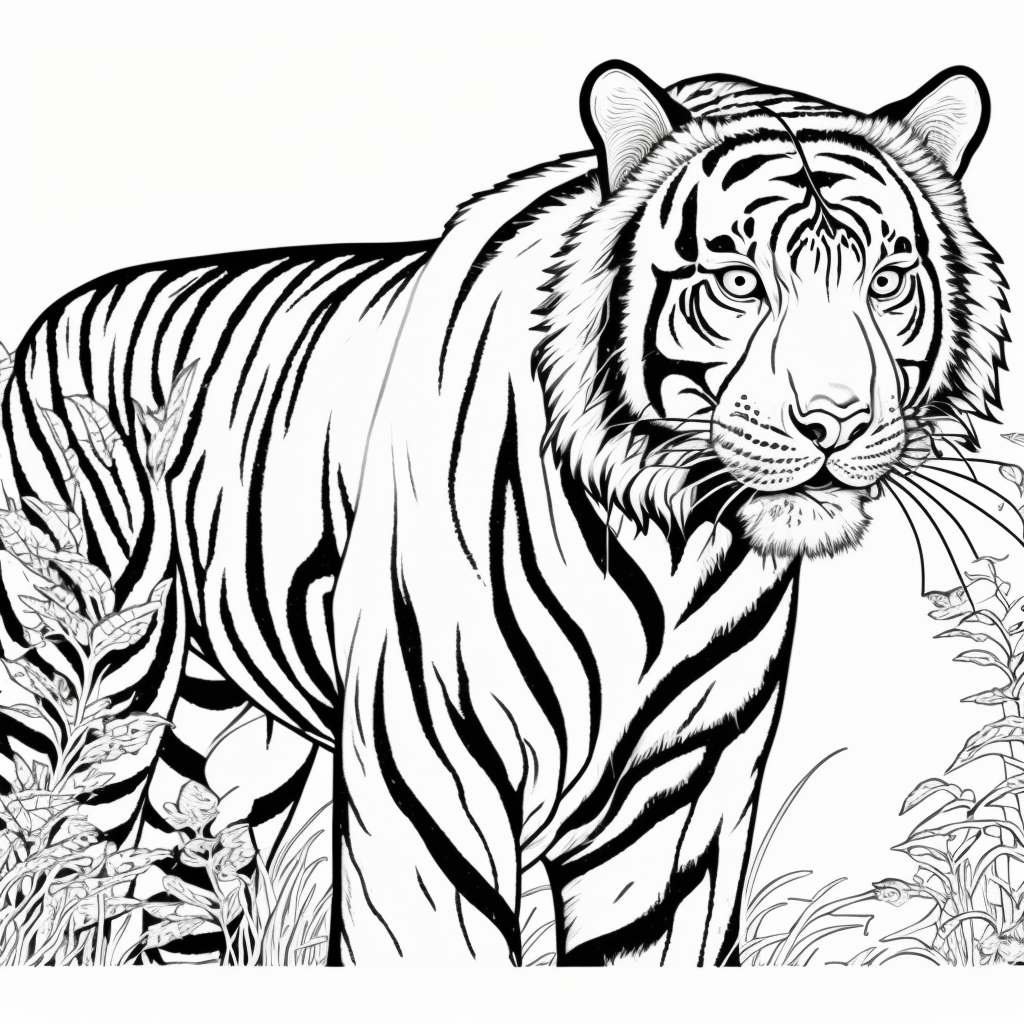 Real tiger coloring page â lulu pages