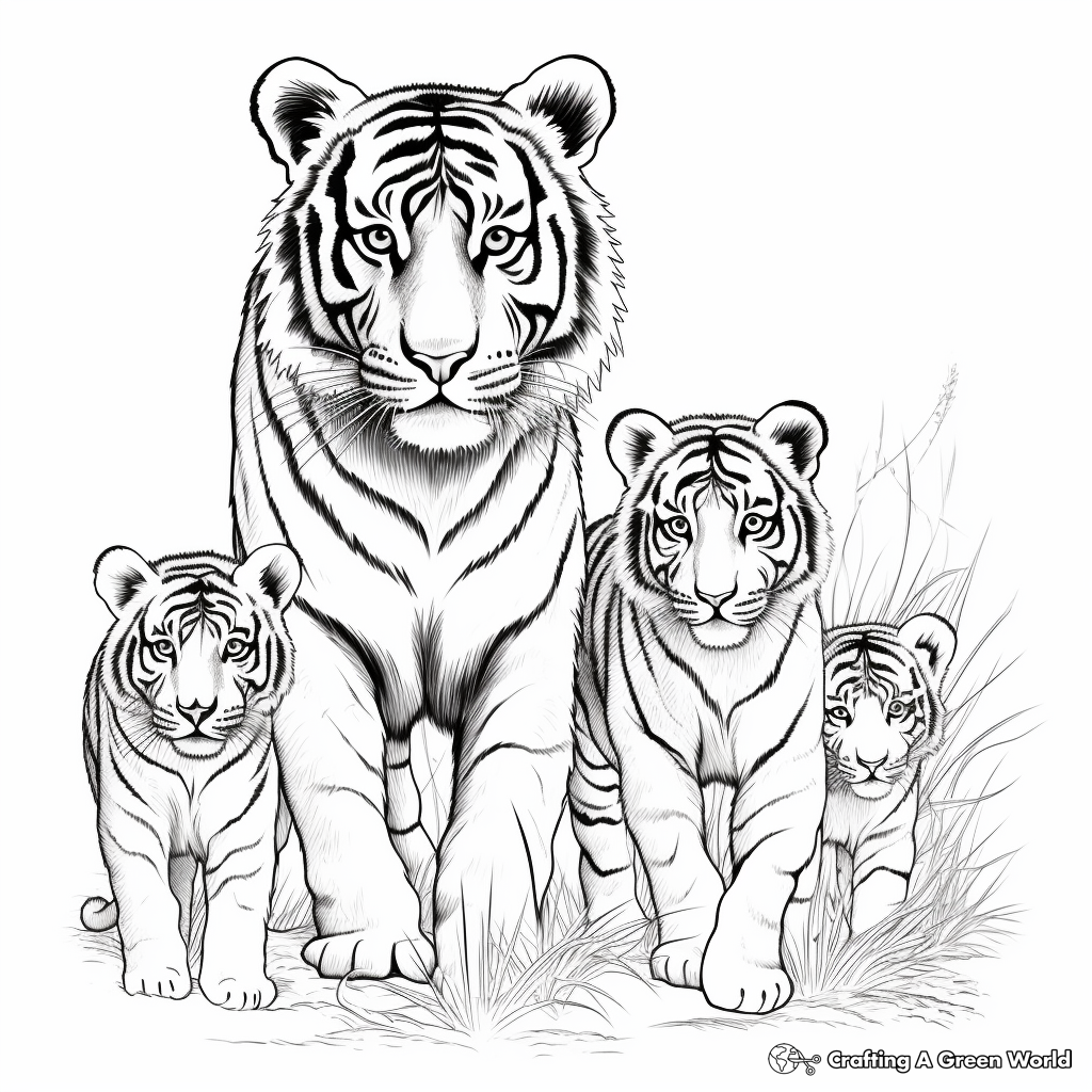 Siberian tiger coloring pages