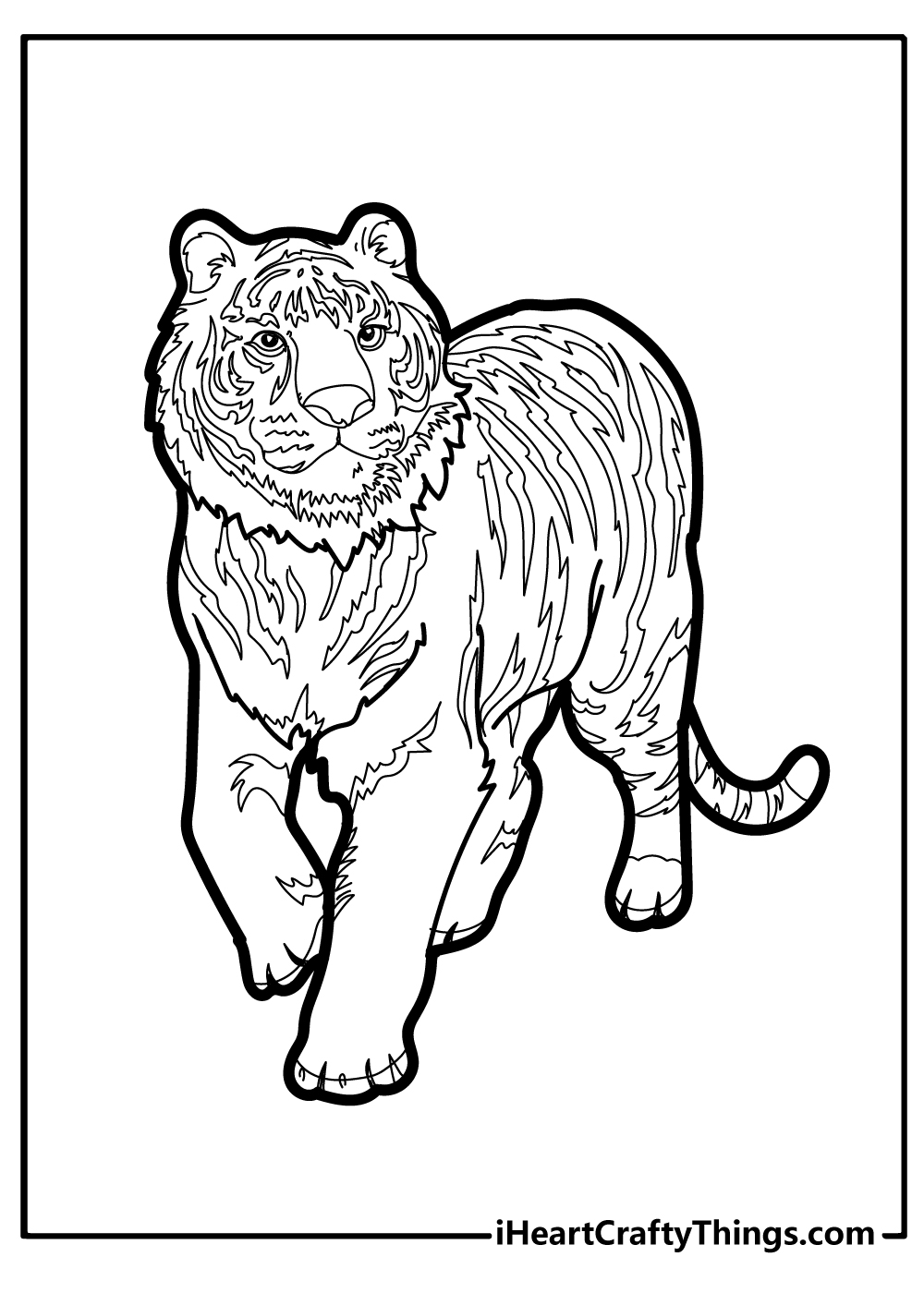 Printable tiger coloring pages free printables