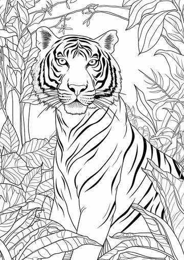 Sumatran tiger printable â