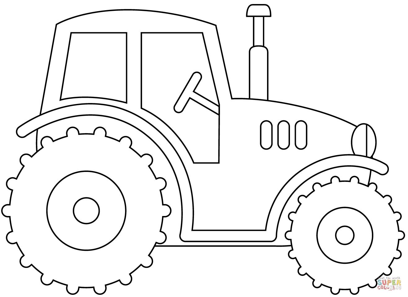 Tractor coloring page free printable coloring pages